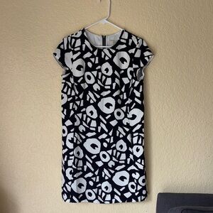 Stylish Black and White Patterned Dress